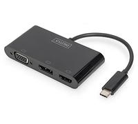 Digitus DA-70859 hub & concentrateur USB 3.0 (3.1 Gen 1) Type-C - Hubs & concentrateurs (USB 3.0 (3.1 Gen 1) Type-C, DisplayPort,HDMI,VGA, 0,11 m, USB, 84 mm, 42 mm)