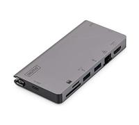 Digitus DA-70877 Station d'accueil avec Fil USB 3.2 Gen 1 (3.1 Gen 1) Type-C Gris