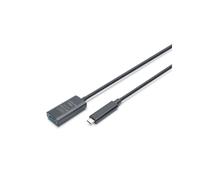 Digitus DA-73113 : Rallonge USB 3.2 Gen2, USB-C Mâle vers USB-A Femelle, 5m, 10Gbit/s, Amplificateur de Signal, Compatible Windows/macOS