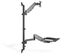 DIGITUS DA-90372 DIGITUS Poste de travail flexible debout/assis pour montage mural