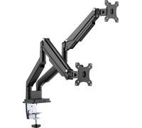 Dual Gas Spring Monitor Clamp Mount 15-32', 2x 9 kg (max.), black