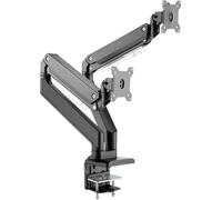Digitus DA-90427 x2 Support décran 38,1 cm (15) - 88,9 cm (35) noir extensible, rotatif, réglable en hauteur, inclinable, inclinable + rotatif, inclinable +