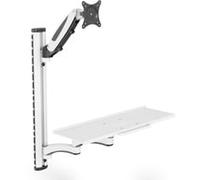 Workstation (Monitor, Keyboard, Mouse) Wall Mount 32 inch, 8 kg, VESA 75x75/100x100, white/black