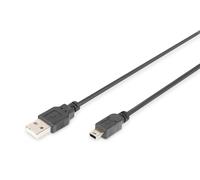 Digitus DB-300130-030-S Digitus Câble de raccordement USB 2.0, type A sur mini B 3,0m sw