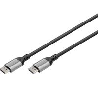 Digitus DB-340105-010-S DisplayPort Adaptateur [1x DisplayPort mâle - 1x DisplayPort mâle] noir blindé, rond 1 m