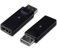 Digitus DB-340602-000-S DisplayPort / HDMI Adaptateur [1x DisplayPort mâle - 1x HDMI femelle] noir blindage double, verrouillable
