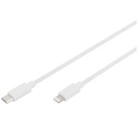 Digitus Câble Type-C vers Lightning MFi C94 2 m gaine PVC Ø 3,5 mm blanc