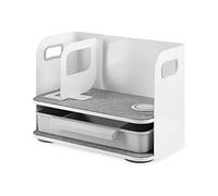 Digitus – Organiseur de bureau – Tiroir de rangement, chargeur QI – Blanc/Gris