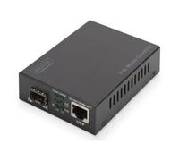 Digitus Convertisseur de média SFP Port – Gbit Ethernet RJ45/SFP 1000Base-LX – Injecteur PoE – Noir