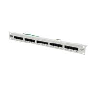 CAT 3 ISDN Patch Panel, unshielded, 25-port RJ45, 8P4C, LSA, 1U, rack mount, grey, 482x44x109