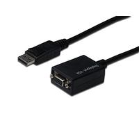 Digitus Displayport Câble 0.2 m, DP HD15 Mâle à Femelle M/Lock DP 1.2, UL