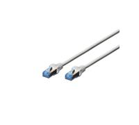 Digitus DK-1532-005 Câble de Brassage Cat5e SF/UTP 0.5m Gris, Connecteurs RJ-45 Mâle Plaqué Or, Conducteur Cuivre AWG 26/7, 100MHz