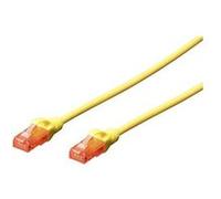 Digitus DK-1612-005/Y RJ45 Câble réseau, câble patch CAT 6 U/UTP 0.50 m jaune torsadé par paire G