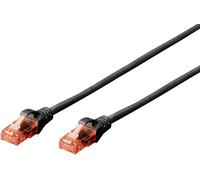 Digitus DK-1612-010/BL RJ45 Câble réseau, câble patch CAT 6 U/UTP 1.00 m noir torsadé par paire