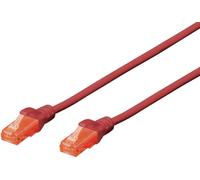 Digitus DK-1612-010/R RJ45 Câble réseau, câble patch CAT 6 U/UTP 1.00 m rouge torsadé par paire