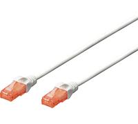 Digitus DK-1617-030/WH RJ45 Câble réseau, câble patch CAT 6 U/UTP 3.00 m blanc avec cliquet d'encastrement