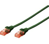 Digitus DK-1617-100/G RJ45 Câble réseau, câble patch CAT 6 U/UTP 10.00 m vert ignifuge, sans halogène, rond, torsadé par paire, non blindé 1 pc(s)