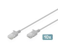 Digitus DK-1618-010S-10 RJ45 Câble réseau, câble patch CAT 6 U/UTP 1 m gris 1 pc(s)
