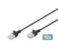 Digitus DK-1618-050S-BL-10 RJ45 Câble réseau, câble patch CAT 6 U/UTP 5 m noir 1 pc(s)