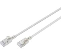 Digitus DK-1632-A-003S RJ45 Câble réseau, câble patch CAT 6a F/FTP 0.3 m gris code couleur, blindé, multifilaire, avec manchon de