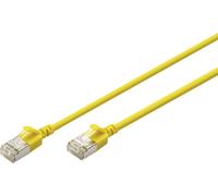 Digitus DK-1632-A-010S-Y RJ45 Câble réseau, câble patch CAT 6a F/FTP 1 m jaune code couleur, blindé, multifilaire, avec manchon