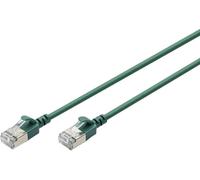 Digitus DK-1632-A-050S-G RJ45 Câble réseau, câble patch CAT 6a F/FTP 5 m vert code couleur, blindé, multifilaire, avec manchon de protection contre les pliages