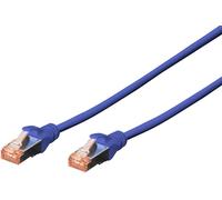 Digitus DK-1644-005/B RJ45 Câble réseau, câble patch CAT 6 S/FTP 0.50 m bleu sans halogène, torsadé par paire, avec cliquet