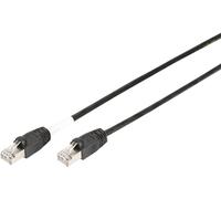 CAT 6 S-FTP outdoor patch cord, Cu, PE AWG 27/7, length 1 m, black sheath color
