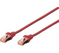 Digitus DK-1644-020/R RJ45 Câble réseau, câble patch CAT 6 S/FTP 2.00 m rouge sans halogène, torsadé par paire, avec cliquet