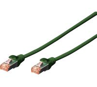 Digitus DK-1644-050/G RJ45 Câble réseau, câble patch CAT 6 S/FTP 5.00 m vert sans halogène, torsadé par paire, avec cliquet dencastrement, ignifuge 1 pc(s)