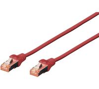 Digitus Câble réseau Cat6 5 m - RJ45 S/FTP blindé - Compatible Cat6A & Cat7 - Rouge