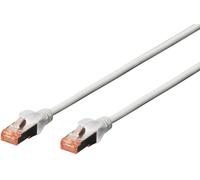 Digitus DK-1644-050 RJ45 Câble réseau, câble patch CAT 6 S/FTP 5.00 m gris sans halogène, torsadé par paire, avec cliquet dencastrement, ignifuge 1 pc(s)