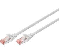 Digitus DK-1644-070 RJ45 Câble réseau, câble patch CAT 6 S/FTP 7.00 m gris sans halogène, torsadé par paire, avec cliquet