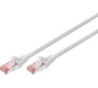 Digitus DK-1644-070 RJ45 Câble réseau, câble patch CAT 6 S/FTP 7.00 m gris sans halogène, torsadé par paire, avec cliquet dencastrement, ignifuge 1 pc(s)