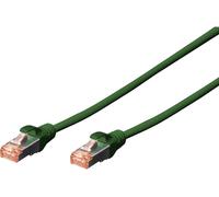 Digitus DK-1644-100/G RJ45 Câble réseau, câble patch CAT 6 S/FTP 10.00 m vert sans halogène, torsadé par paire, avec cliquet dencastrement, ignifuge 1 pc(s)
