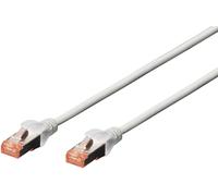 Digitus DK-1644-150 RJ45 Câble réseau, câble patch CAT 6 S/FTP 15.00 m gris sans halogène, torsadé par paire, avec cliquet dencastrement, ignifuge 1 pc(s)