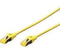 Digitus DK-1644-A-020/Y RJ45 Câble réseau, câble patch CAT 6a S/FTP 2.00 m jaune sans halogène, torsadé par paire, avec cliquet dencastrement, ignifuge 1 pc(s)