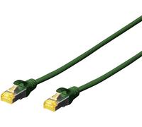 Digitus DK-1644-A-030/G RJ45 Câble réseau, câble patch CAT 6a S/FTP 3.00 m vert sans halogène, torsadé par paire, avec cliquet dencastrement, ignifuge 1 pc(s)