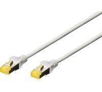 Digitus DK-1644-A-030 RJ45 Câble réseau, câble patch CAT 6a S/FTP 3.00 m gris sans halogène, torsadé par paire, avec cliquet dencastrement, ignifuge 1 pc(s)