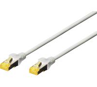 Digitus DK-1644-A-070 RJ45 Câble réseau, câble patch CAT 6a S/FTP 7.00 m gris sans halogène, torsadé par paire, avec cliquet