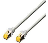 Digitus DK-1644-A-100 RJ45 Câble réseau, câble patch CAT 6a S/FTP 10.00 m gris sans halogène, torsadé par paire, avec cliquet dencastrement, ignifuge G