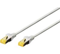 Digitus DK-1644-A-300 RJ45 Câble réseau, câble patch CAT 6a S/FTP 30.00 m gris sans halogène, torsadé par paire, avec cliquet dencastrement, ignifuge 1 pc(s)
