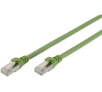 Digitus DK-1644-A-PUR-150 RJ45 Câble réseau, câble patch CAT 6a S/FTP 15.00 m vert feuille de blindage, blindage total, blindé, sans halogène, simplex,