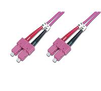 DIGITUS DK-2522-02-4 - Câble à fibre optique OM4 - 2 m - SC à SC - câble à fibre optique duplex - 1/10/40/100 Gbit/s - câble LAN à fibre optique multimode MM - Type de fibre : 50/125 µ - Violet