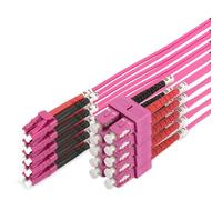 DIGITUS Câble à fibre optique OM4-5 pièces - 2 m - LC à SC - câble à fibre optique duplex - 1/10 / 40/100 Gbit/s - câble LAN à fibre optique multimode MM - Type de fibre : 50/125 µ - Violet