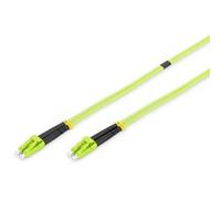 DIGITUS DK-2533-01-5 - Câble À Fibre Optique OM5 - 1 m - LC à LC - Câble Fibre Optique Duplex - 1/10/40/100 Gbit/s - MM Multimode LAN - Type De Fibre : 50/125 - Vert Citron (Lime Green)