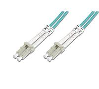 DIGITUS DK-2533-03/3 - Câble À Fibre Optique OM3 - 3 m - LC à LC - Câble Fibre Optique Duplex - 1/10/40/100 Gbit/s - MM Multimode LAN - Type De Fibre : 50/125 - Turquoise (Aqua)