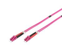 DIGITUS DK-2533-07-4 - Câble à fibre optique OM4 - 7 m - LC à LC - câble à fibre optique duplex - 1/10/40/100 Gbit/s - câble LAN à fibre optique multimode MM - Type de fibre : 50/125 µ - Violet