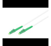 Digitus DK-2933A-20-LCA-SX : Cordon Fibre Optique Blindé LC/APC Monomode G.657.A2 20m, 9/125µm, LSZH, Perte 0.3dB, Vert/Blanc