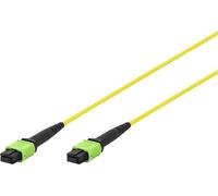 Digitus DK-2966-10 RJ45 Câble réseau, câble patch 10 m jaune, vert, noir extrêmement fin, conducteur intérieur flexible, bande en fibre de verre, résistant au